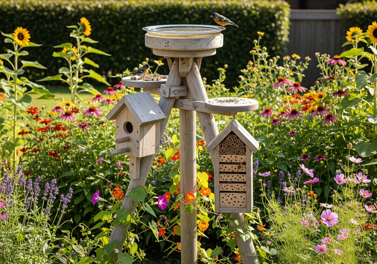 Craft a Native Habitat Tripod: The Ultimate Safety-Guided DIY for Bird and Pollinator Sanctuaries