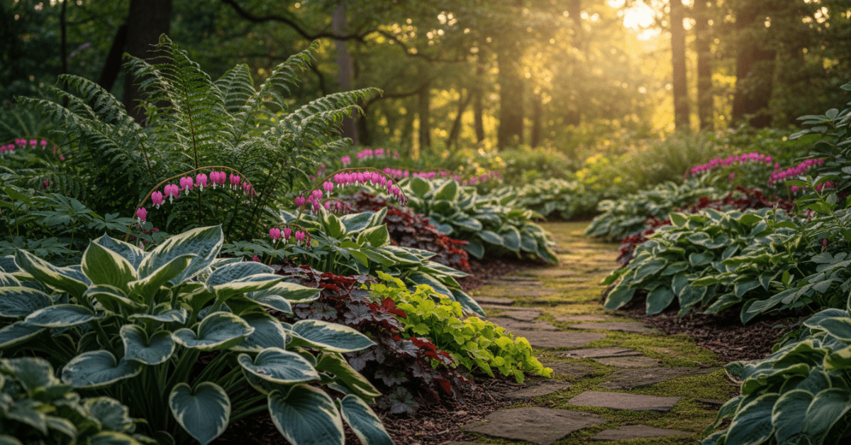 shade garden perennials mixed border